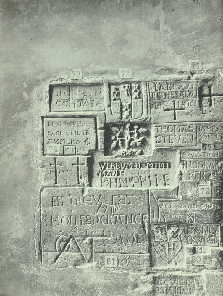 Tour de Londres, Tower Hill : inscriptions dans la Tour de Beauchamp, 1899 - English Photographer