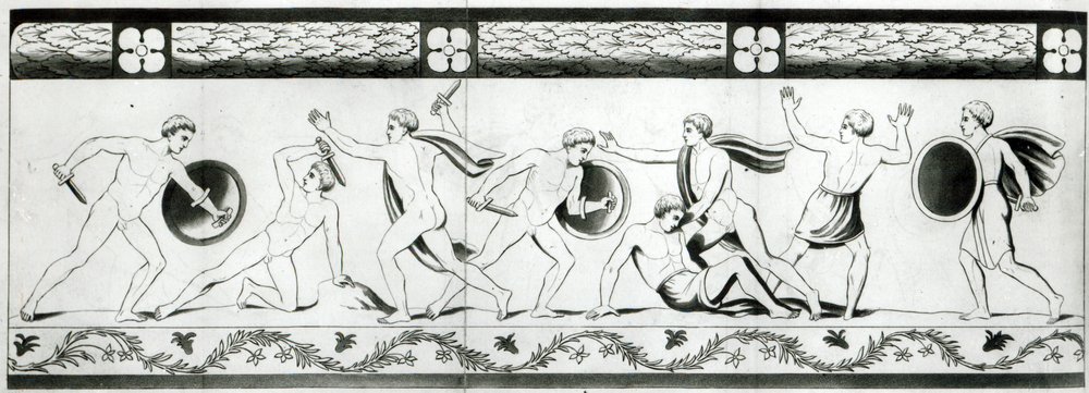 Frise sur le pilier de la Grotta del Cardinale - English School