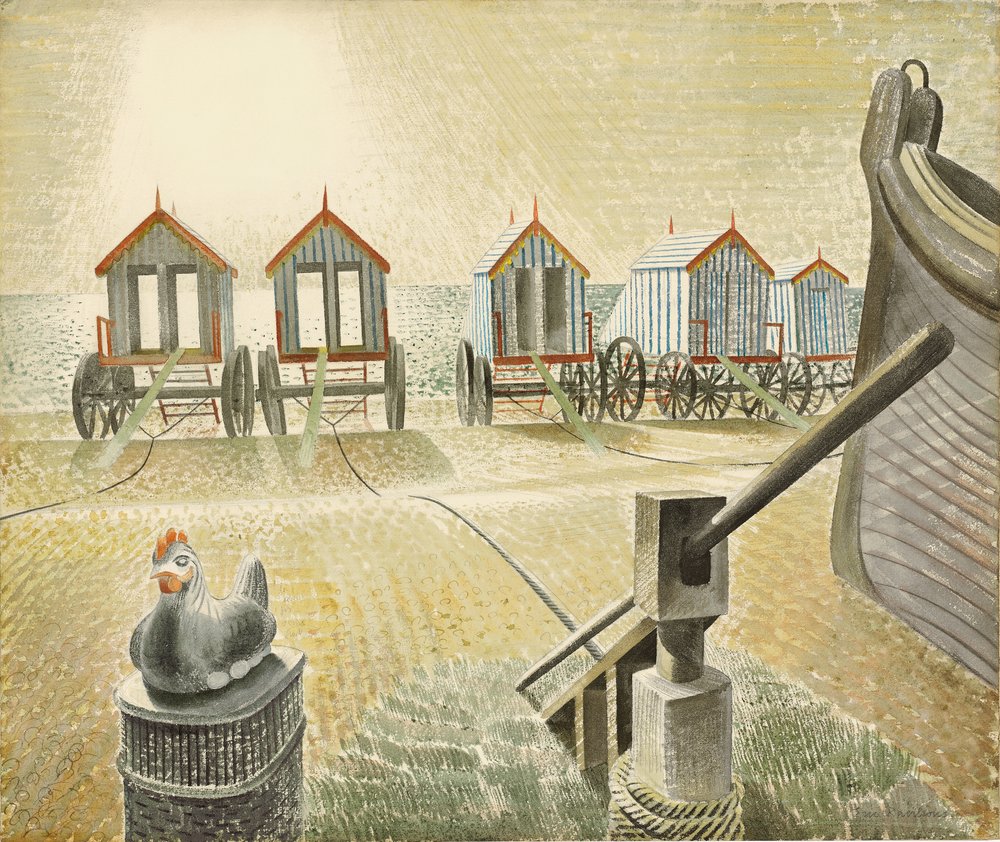 Machines de bain d'Aldeburgh, 1938 | Eric Ravilious