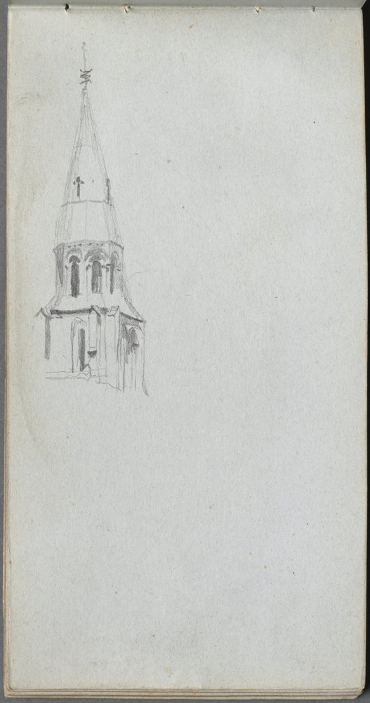 Carnet de croquis, page 44 : Clocher d