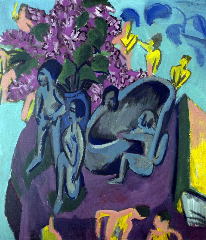 Nature morte avec sculpture - Ernst Ludwig Kirchner