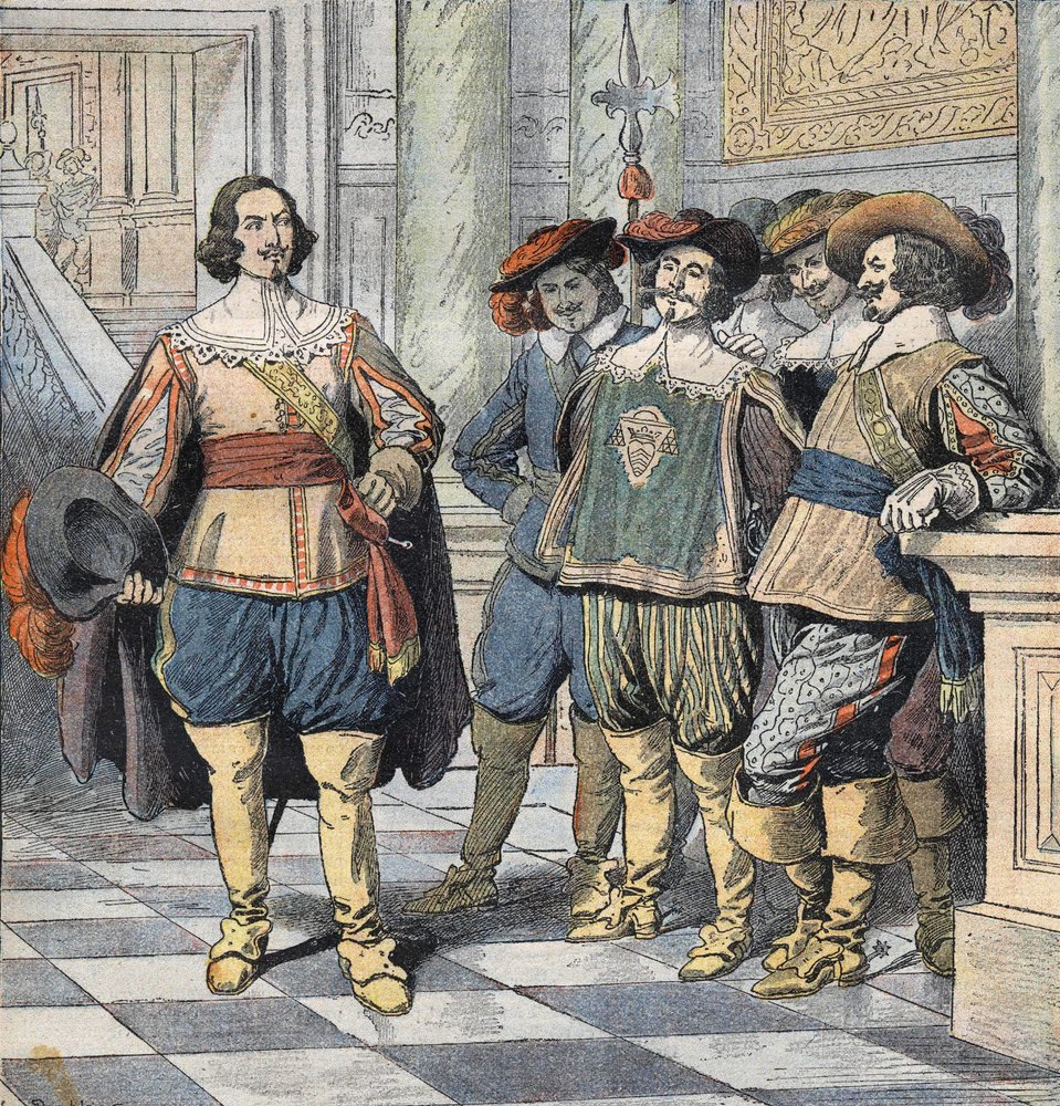 Illustration pour "Les Trois Mousquetaires", début du 20e siècle (gravure) - Eugene Damblans