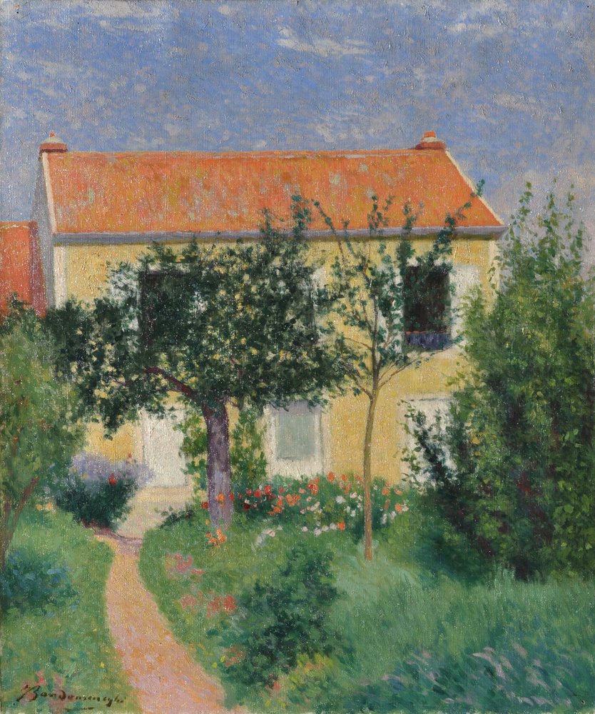 Le toit rouge, vers 1882-83 | Federigo Zandomeneghi