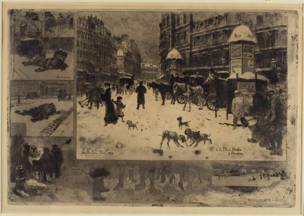Hiver à Paris - Felix Hilaire Buhot