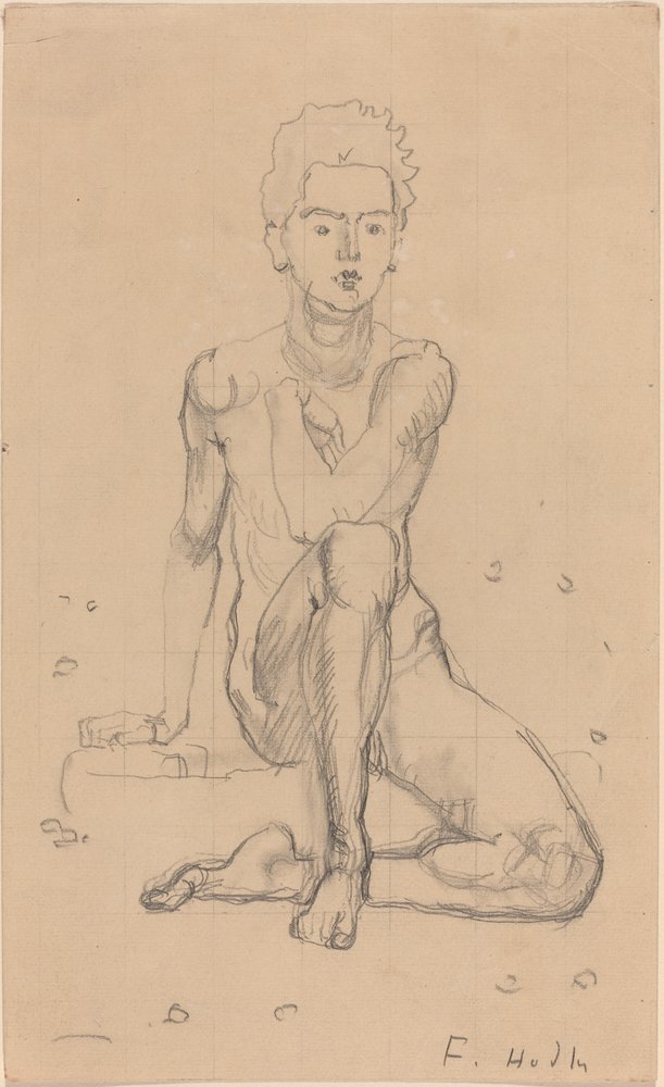 Hector posant nu - Ferdinand Hodler