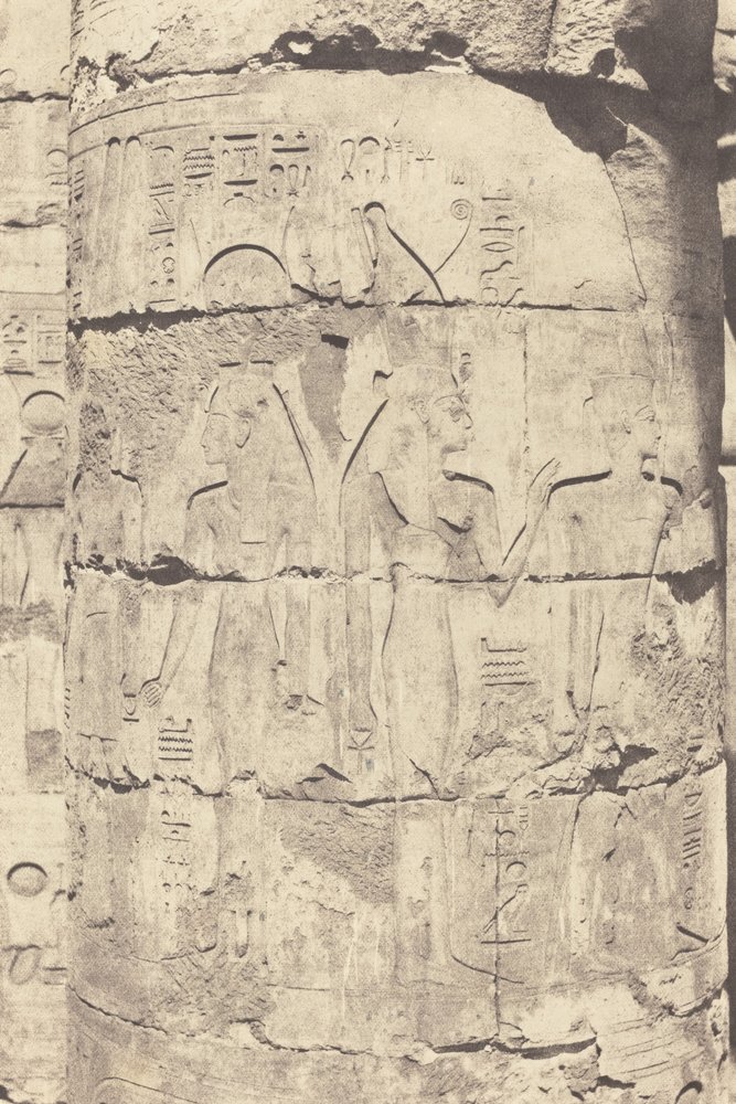 Karnak (Thèbes), Palais--Salle hypostyle--Colonnade Centrale--Décoration d