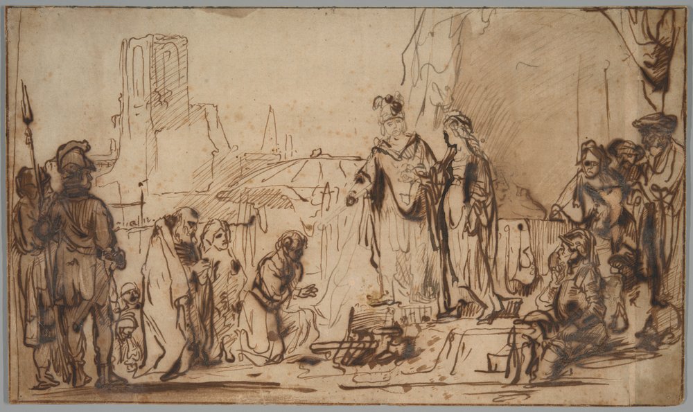 Scipion rendant la mariée espagnole à sa famille - Follower of Rembrandt van Rijn