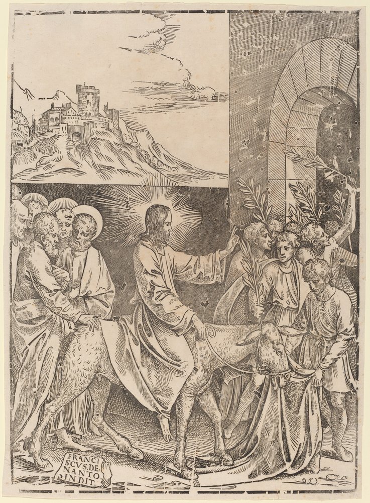 L'Entrée du Christ à Jérusalem - Francesco Denanto