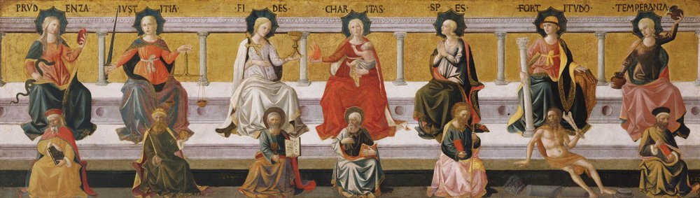 Les Sept Vertus, vers 1450 | Francesco di Stefano Pesellino