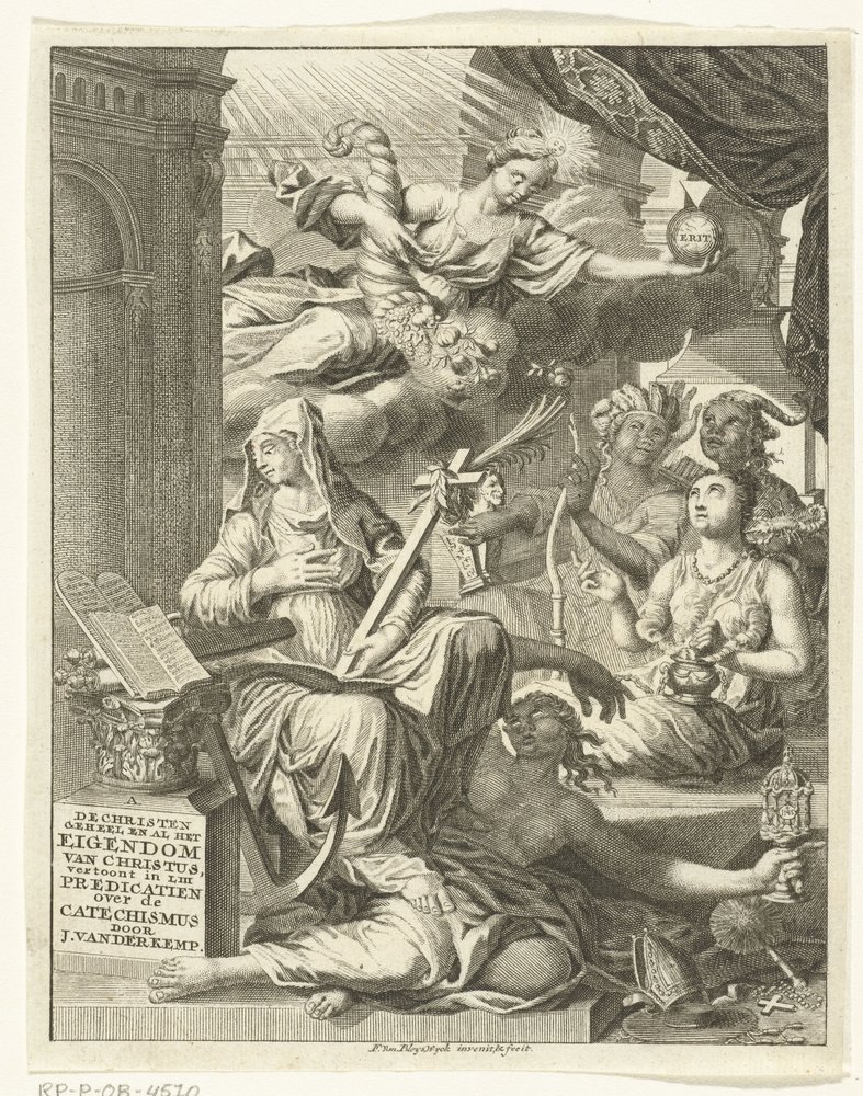 Allégorie avec des personnifications féminines de la vérité, des vertus et des vices - François van Bleyswijck