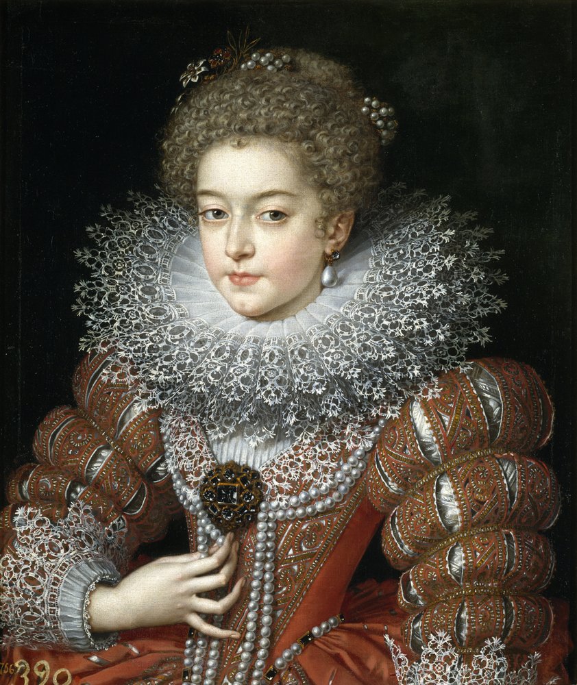 Portrait de la reine Élisabeth de France (1602-1644), reine consort d'Espagne - Frans II Pourbus