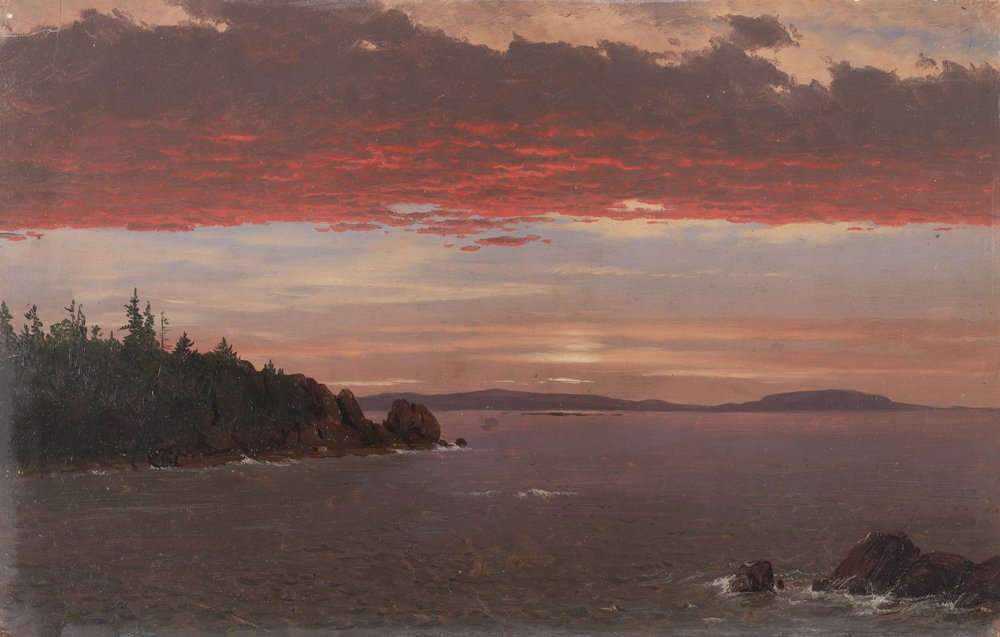 Péninsule de Schoodic depuis Mount Desert au lever du soleil - Frederic Edwin Church