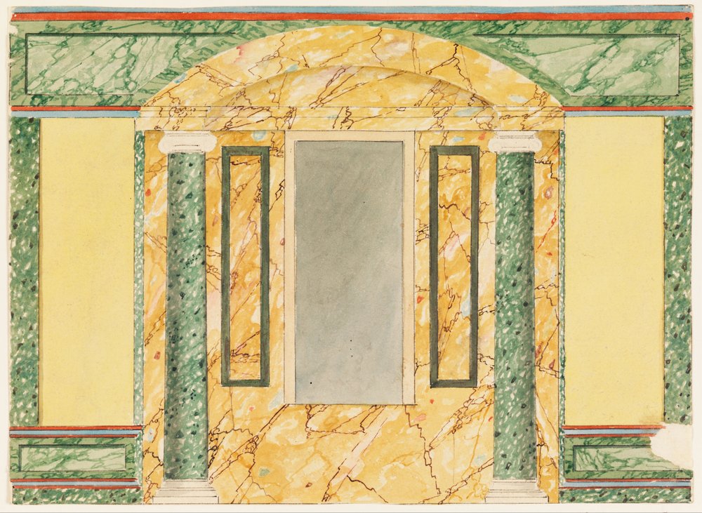 Élévation murale avec niche marbrée - Frederick Crace