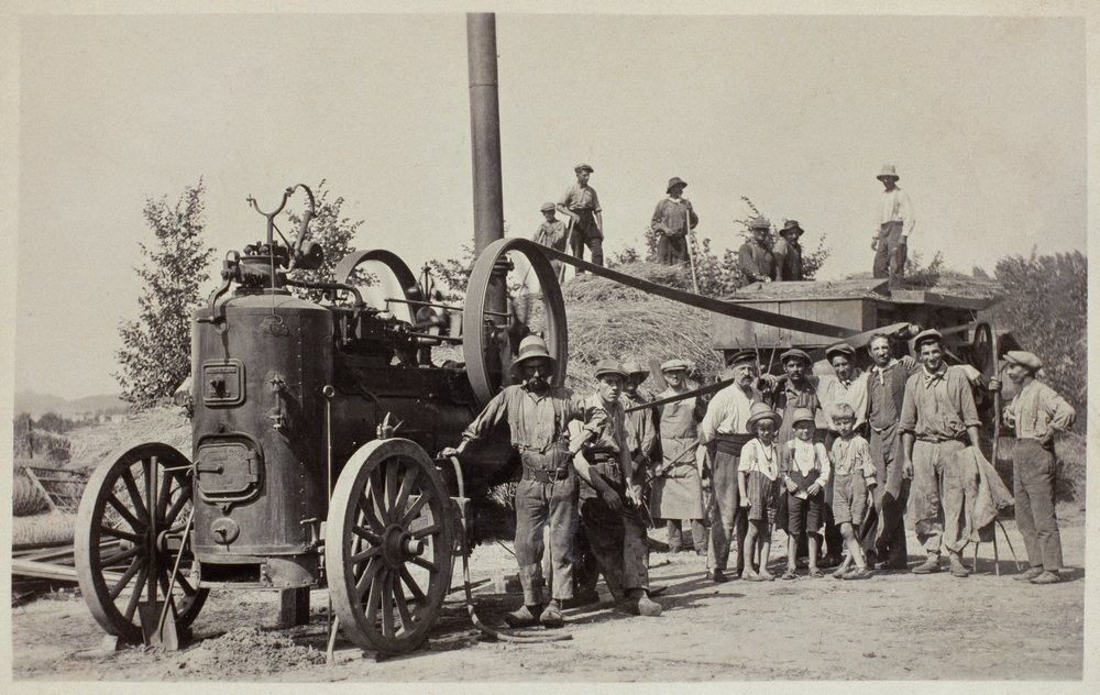 Machine à battre, vers 1900 - French Photographer