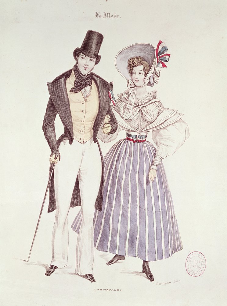 Mode pour hommes et femmes, 1830 French School