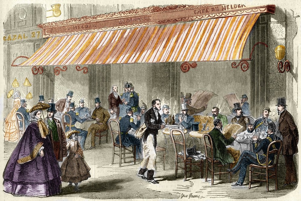 Paris au XIXe siècle. Le boulevard des Italiens en 1859 : devant