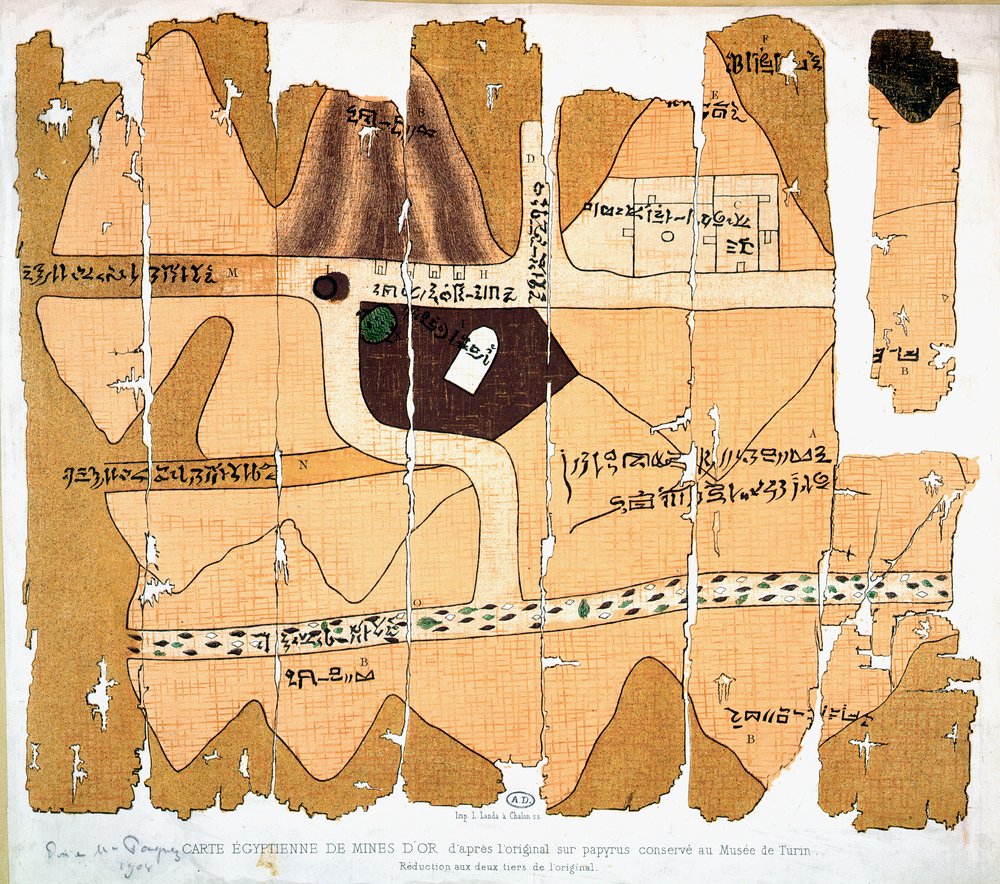 Le papyrus de Turin, reproduction d