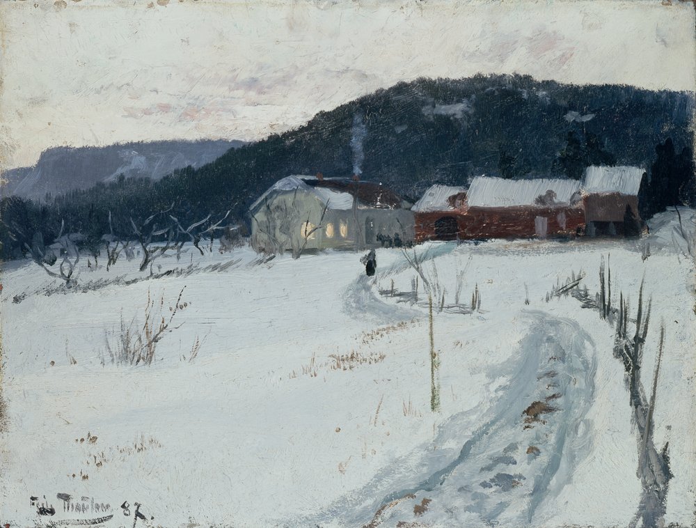 Grini, ferme Upper Maja | Fritz Thaulow | Estampe d'art