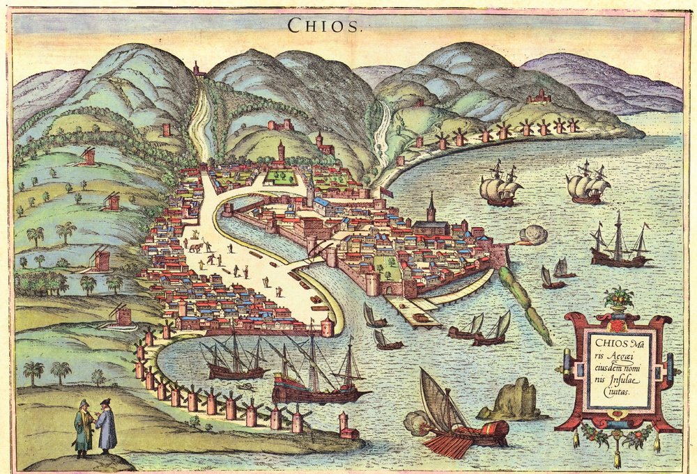 Chios, Grèce - Georg and Hogenberg Franz (1535-90) Braun
