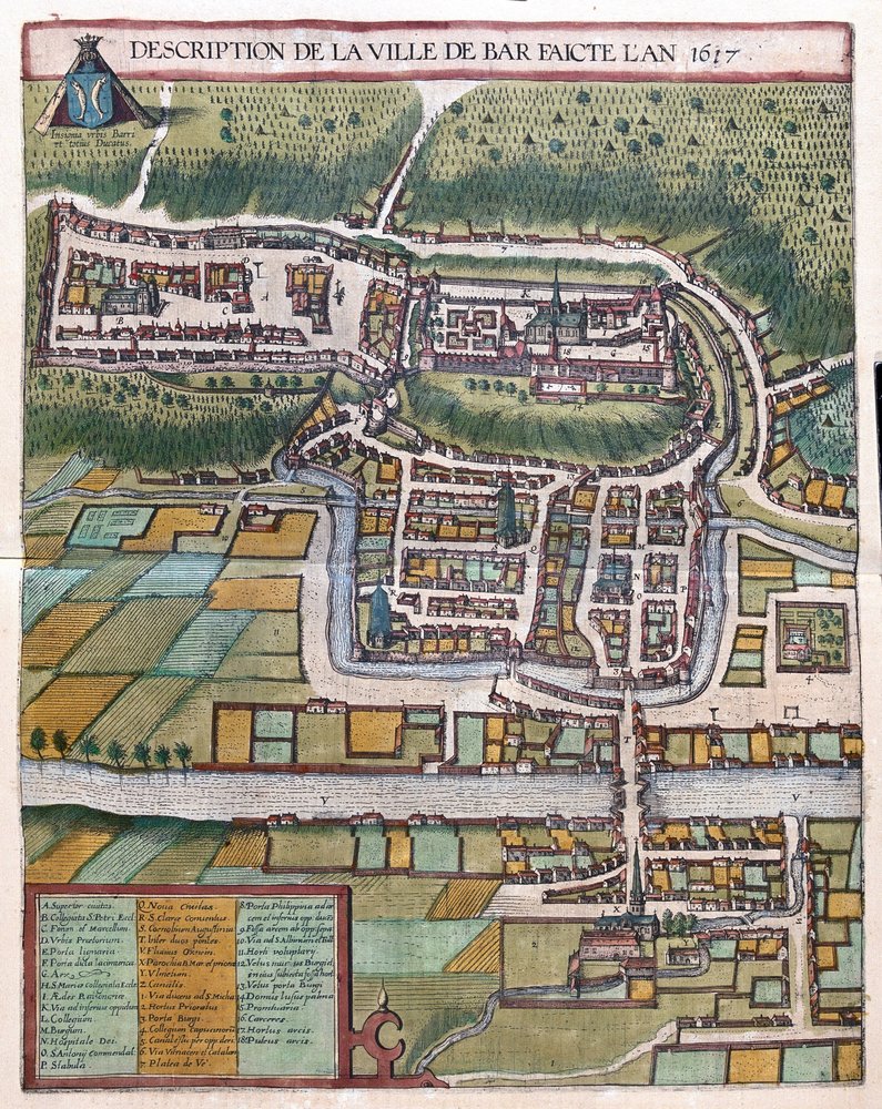 Bar le Duc, France (gravure) - Georg Braun and Hogenberg Franz