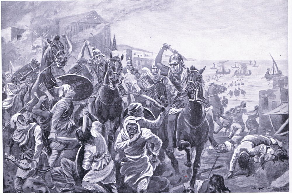 La capture de Tyr par Évagoras de Chypre - George Derville Rowlandson