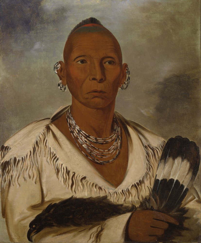 Múk-a-tah-mish-o-káh-kaik, Black Hawk, important chef sac, 1832 - George Catlin