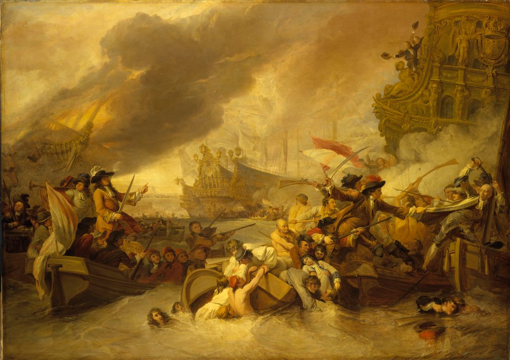 La Bataille de La Hogue, 23 mai 1692 - George the Elder Chambers