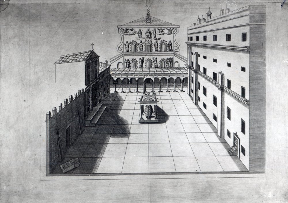 La cour du Belvédère dans l