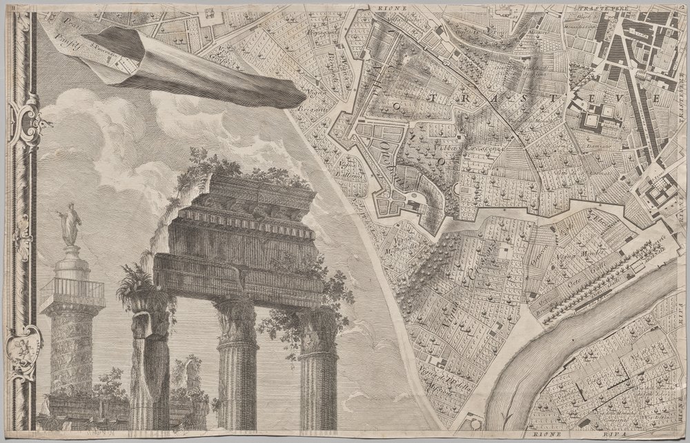 Nuova pianta di Roma data in luce da Giambattista Nolli l’année MDCCXLVII, connue sous le nom de La Pianta Grande di Roma - Giovanni Battista Nolli