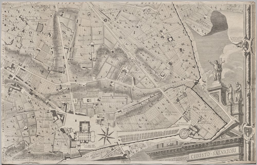 Nuova pianta di Roma data in luce da Giambattista Nolli l’année MDCCXLVII, connue sous le nom de La Pianta Grande di Roma - Giovanni Battista Nolli