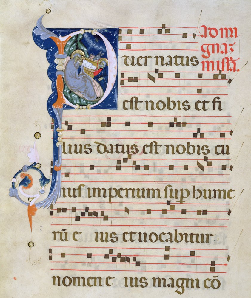 Ms 561 Page avec initiale historiée 