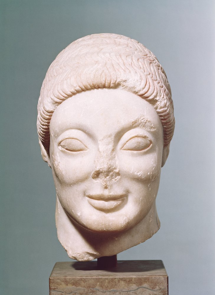 « La tête Rayet », attique, du Dipylon, v. 530 av. J.-C. - Greek