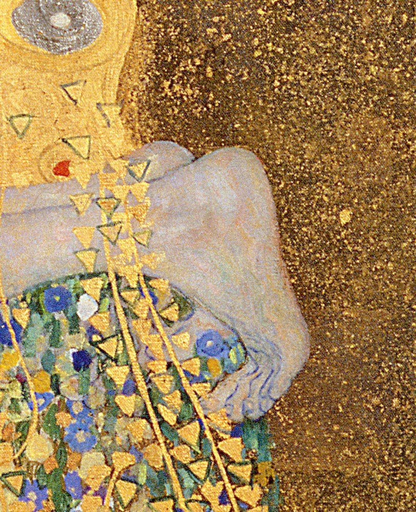 Le Fragment Du Baiser De Gustav Klimt – Tableau Toile Impression D'Art (kg63)