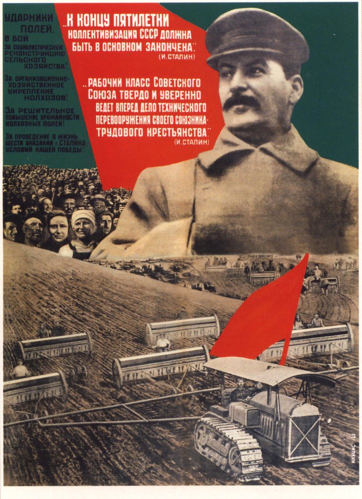À la fin du plan quinquennal, la collectivisation doit être achevée. Affiche, 1932 - Gustav Klutsis