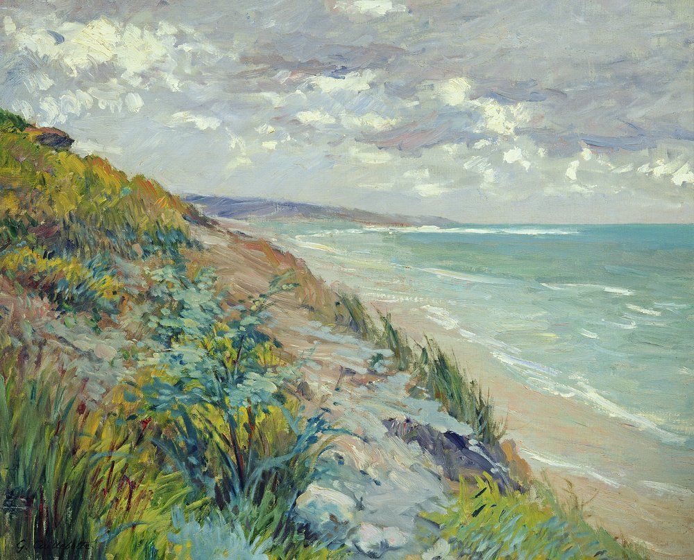 Falaises au bord de la mer à Trouville - Gustave Caillebotte