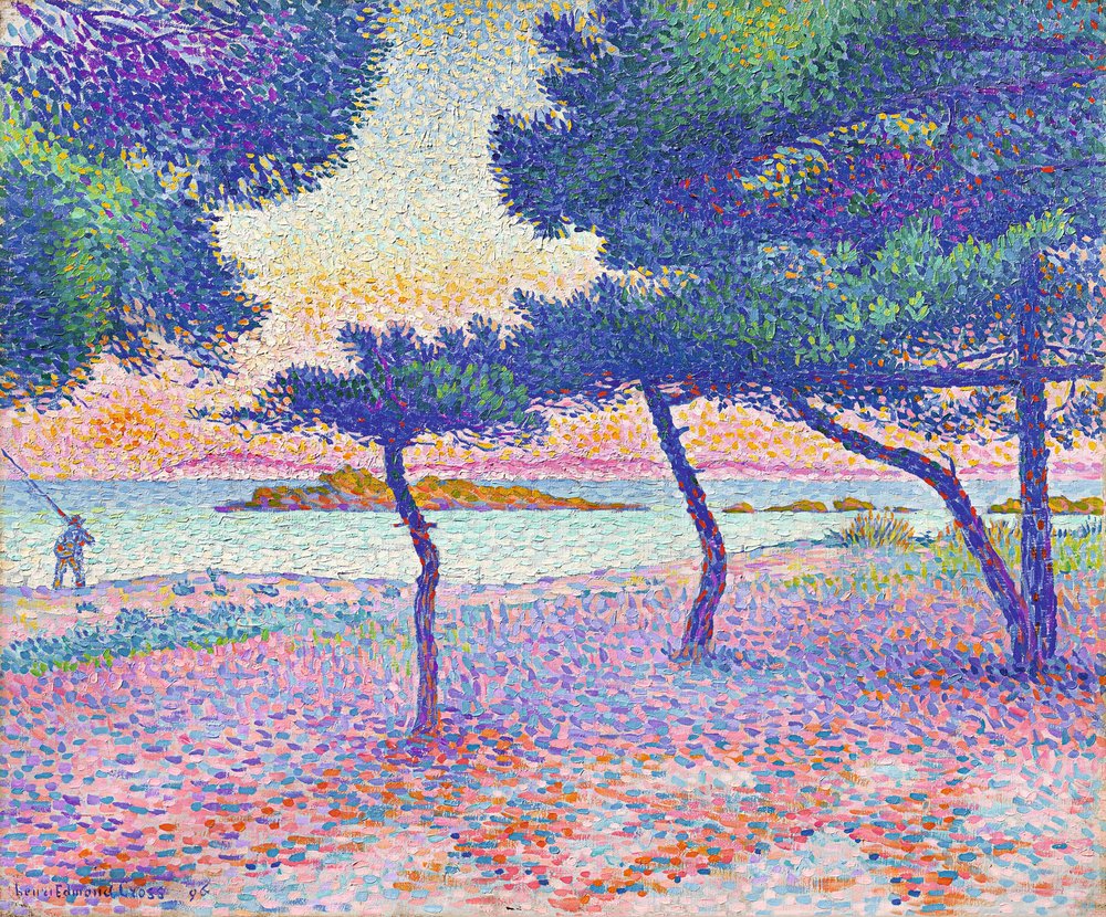 La plage de Saint-Clair, 1896. - Henri-Edmond Cross