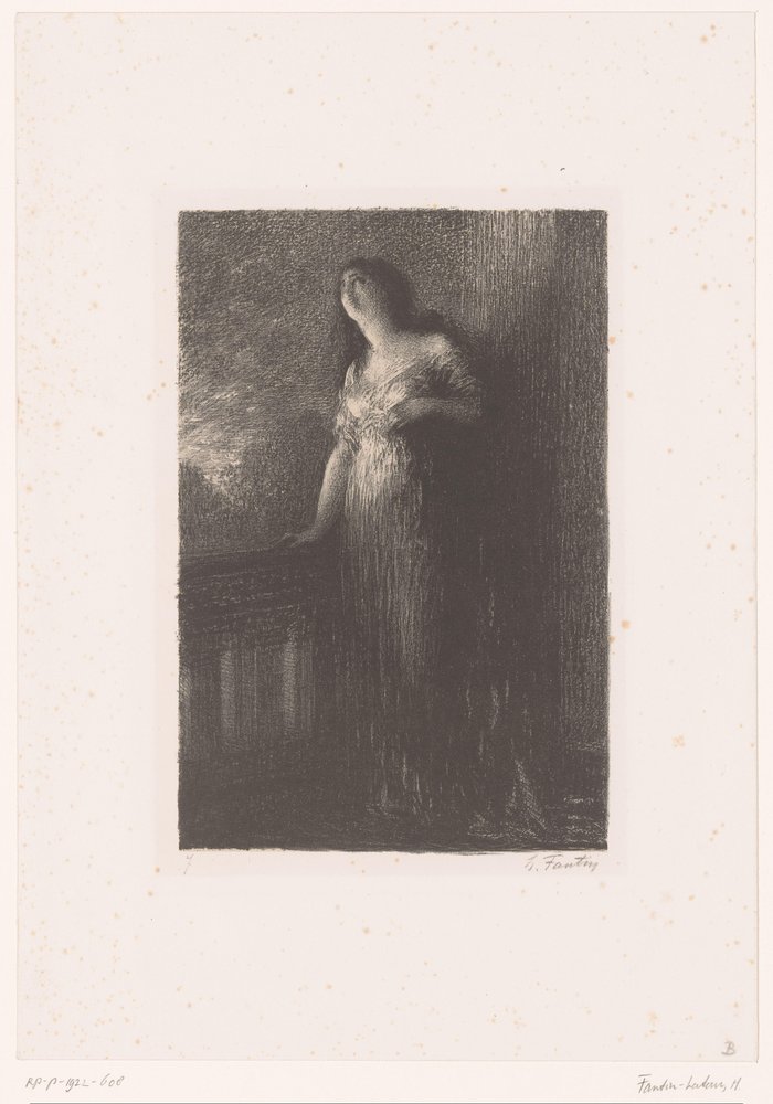 Julia sur le balcon la nuit - Ignace Henri Jean Fantin-Latour