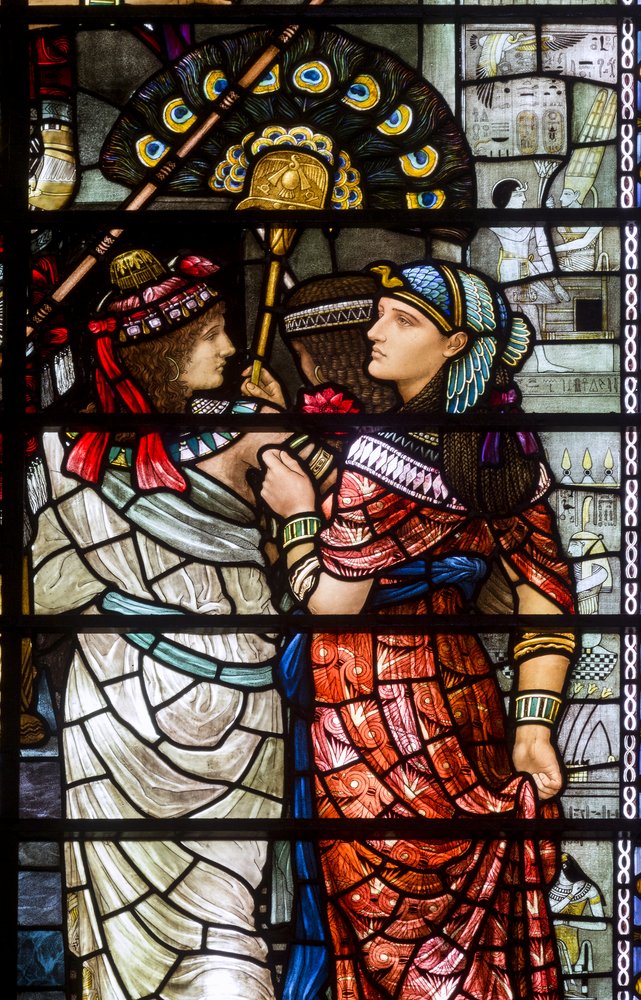 Cathédrale de Durham, Holday Workshop, Henry Holiday, Moïse quittant la cour de Pharaon (détail), 1895 - Henry Holiday