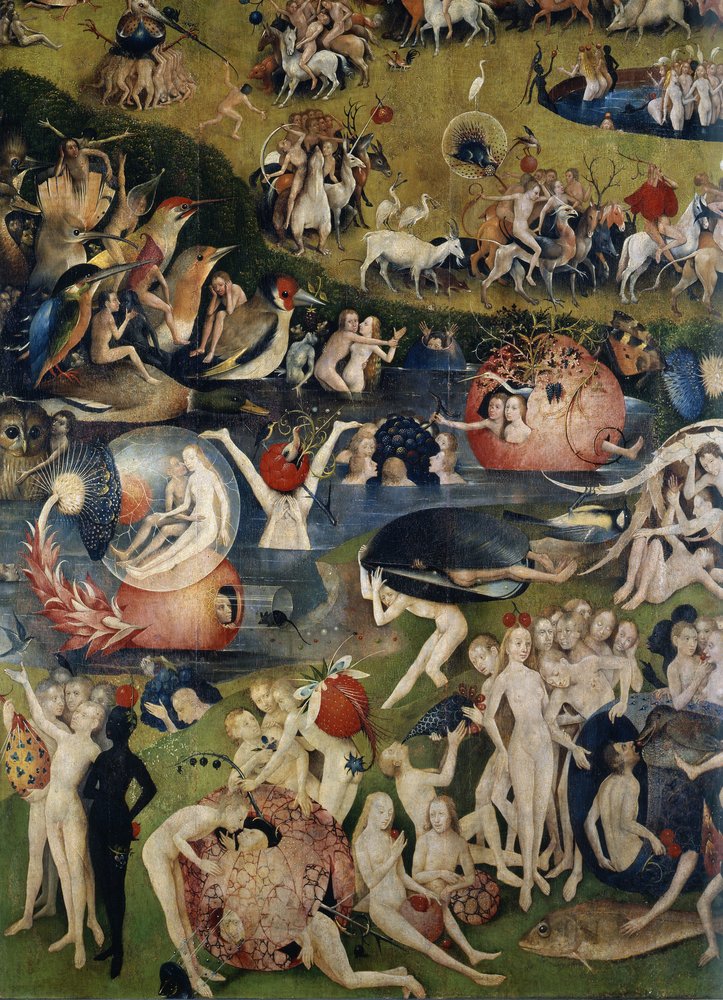Le Jardin des délices. Détail de la partie centrale du triptyque