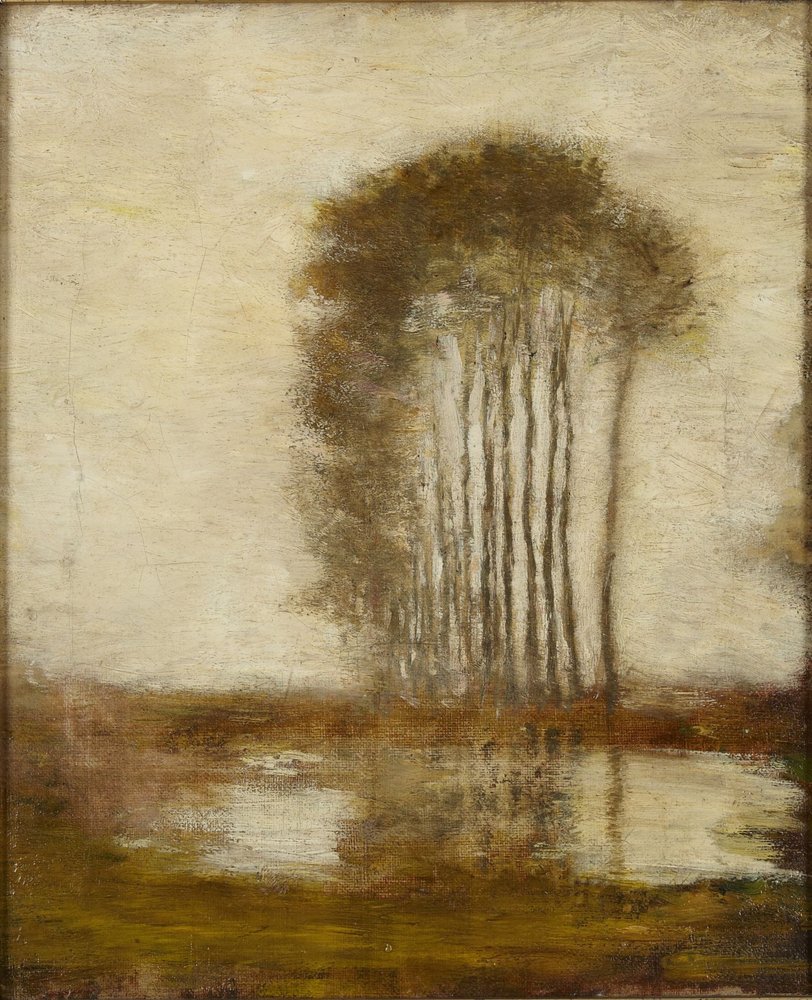 Paysage avec des peupliers - Homer Dodge Martin
