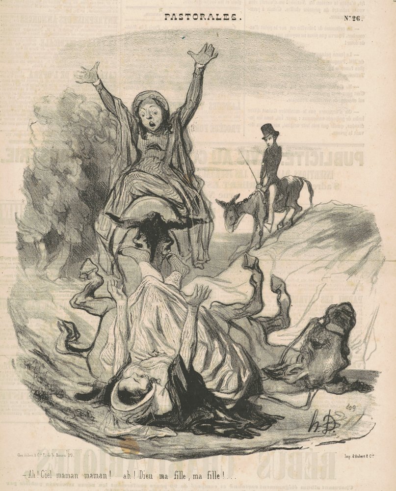 Ah! Ciel maman maman... Ah! Dieu ma fille - Honoré Daumier