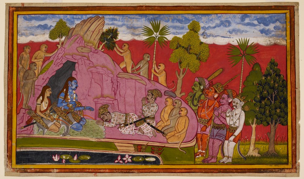 Vibhīṣaṇa abandonne Rāvaṇa et, avec ses disciples, rejoint Rāma en s