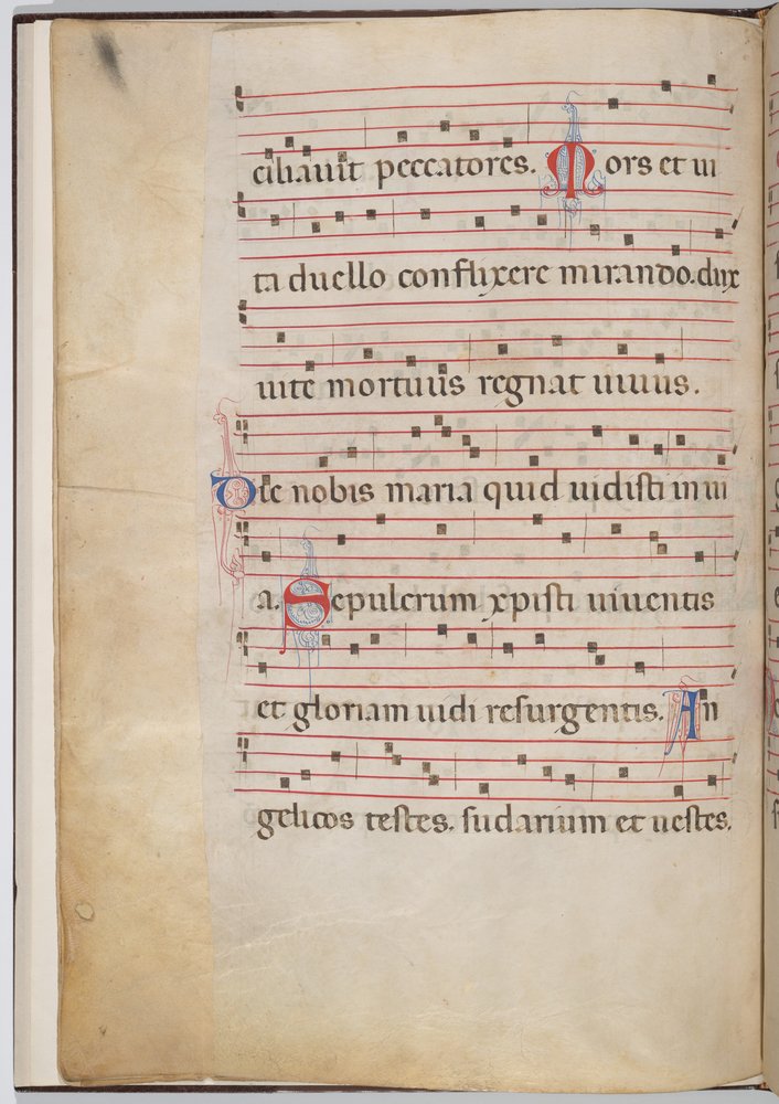 Feuille 6 d'un fragment d'antiphonaire | Estampe d'art