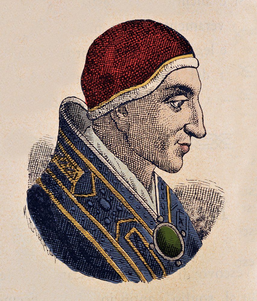 Portrait du pape Jean XV | Italian School | Estampe d'art