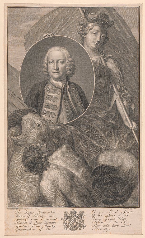George Lord Anson | Jacobus Houbraken | Estampe d'art