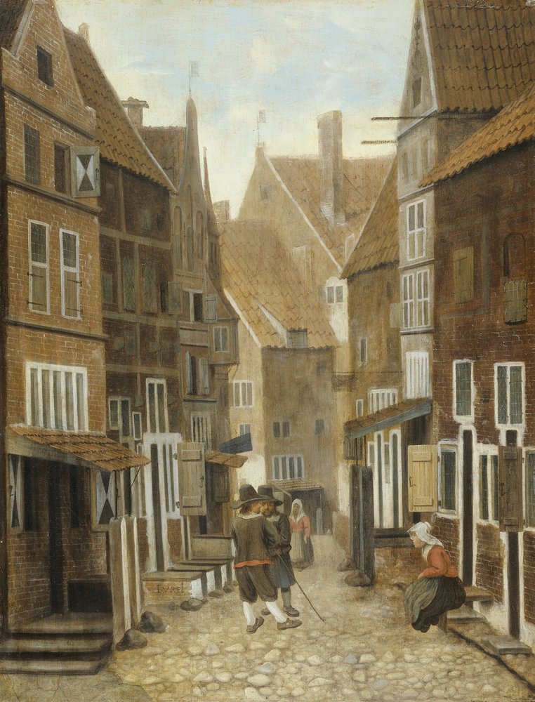 Vue d'une ville (huile sur panneau) | Jacobus Vrel or Frel