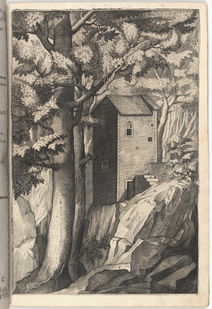 Vue extérieure de la chapelle du cardinal (Veduta esterna della cappella del cardinale) [plaque G] - Jacopo Ligozzi