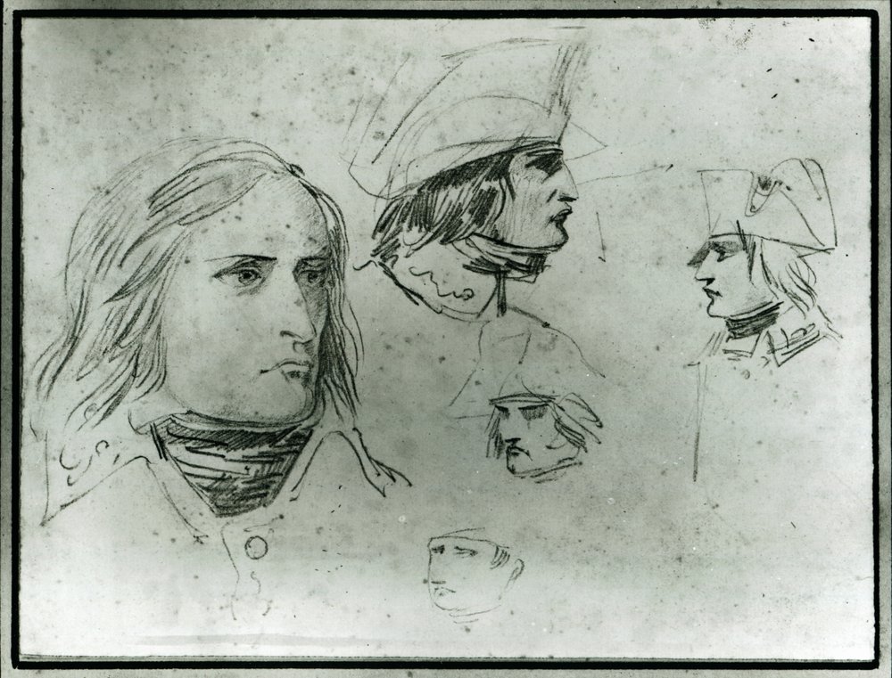 Croquis de Napoléon Bonaparte, 1797 - Jacques Louis David
