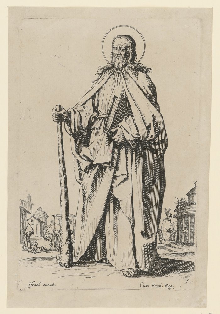 Saint Jacques le Mineur, feuille n° 9 de la série « Jésus, les douze apôtres et Marie » - Jacques Callot