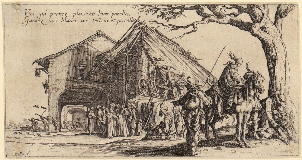 Rast, feuille 3 de la série « Les Bohémiens » - Jacques Callot